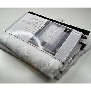 NWT Regal House Collection 2 Panel Sheer Curtains 76”x84” Jaziel Embroidered